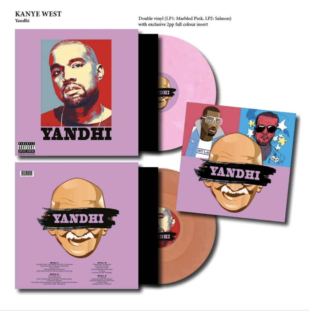 Kanye "Yandhi" 2lp pink/salmon vinyl